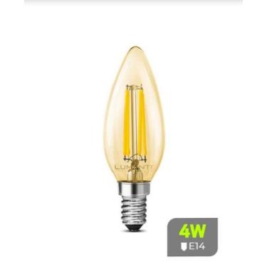 Imagem de Lampada Filamento Led Lumanti Vela 4w 2400k E14 Autovolt - Lumantti