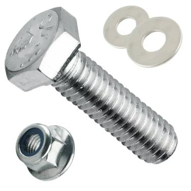 Imagem de 100 KITS PARAFUSO SEXTAVADO M8 X 25 + PORCA TRAVA + ARRUELA