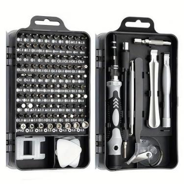 Imagem de Conjunto de chaves de fenda de precisão 115 em 1, conjunto de chave de fenda magnética portátil para relógios, laptops, eletrônicos, brinquedos, joias, computadores