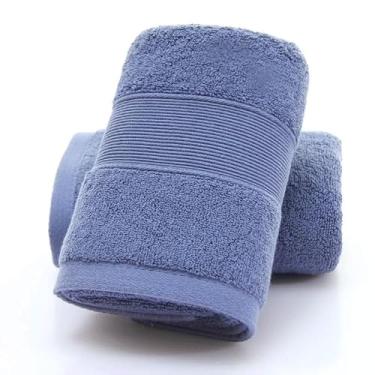 Imagem de pcagfaajmh Toalha de banho grossa de salão toalha de fitness toalha absorvente macia conjunto de banheiro familiar (rabisco de dinossauro branco 4) (azul 35 x 75 cm)