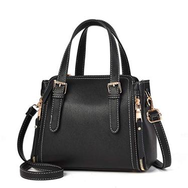 Imagem de Bolsa mensageiro feminina portátil moda grande capacidade bolsa mensageiro de um ombro namoro alça superior bolsa de ombro bolsa de bolso