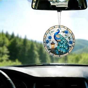 Imagem de Acrílico colorido, apanhador de sol, decoração de janela suspensa de coruja, arte de parede de arco-íris, para sala de estar, quarto, varanda, interior e exterior, jardim, enfeites de Natal 19 x 19 cm