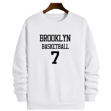 Imagem de Blusa Moletom Gola Basquete Brooklyn Basketball número 7 - Loja Click 