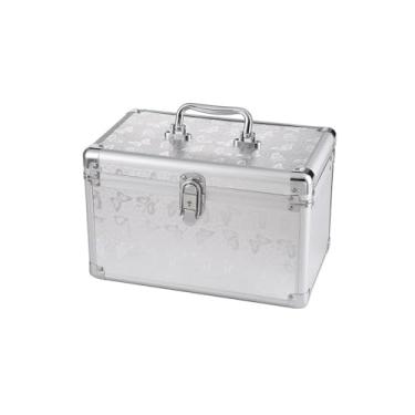 Imagem de Caixa de armazenamento branca de liga de alumínio caixa de maquiagem esteticista caixa de ferramentas técnica de banho de pés caixa de armazenamento portátil peças de eletrodomésticos caixa de