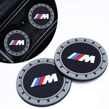 Imagem de Porta-copos de carro, suporte de copo automotivo compatível com BMW M M2 M4 M5 M6 M8 X1 X3 X5 X6 M135i M240i Z4 328i X7, preto