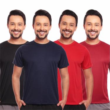 Imagem de Kit 4 Camisas Academia Esportiva Com Proteção Uv Masculina-Masculino