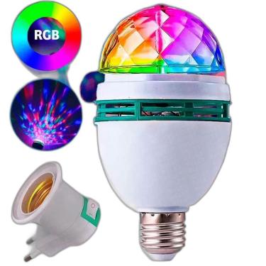 Imagem de Lampada Festa Led Giratoria Colorida Rgb Decoracao Balada