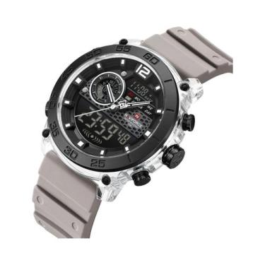 Imagem de Relógio Esportivo Masculino Leve NAVIFORCE Com Duplo Display, Luz Notu
