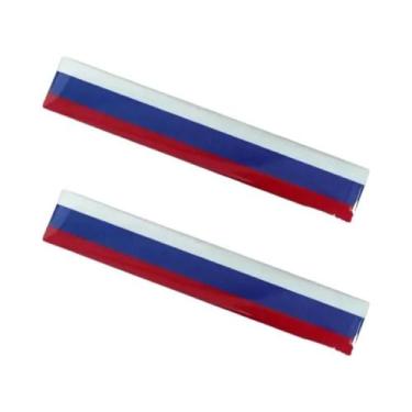 Imagem de Adesivo Refletivo 3D Da Bandeira Nacional, 8.5cm, Decalque Para Motoci