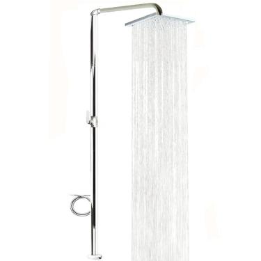 Imagem de Ducha Tubular Em Aço Inox 2 Polegadas Com Chuveiro - Sodramar