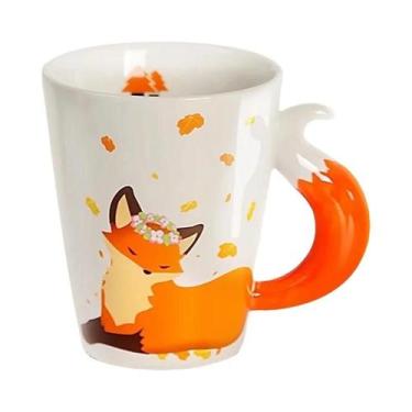 Imagem de Caneca De Cerâmica Criativa Em Forma De Raposa De 360ML, Copo De Água 