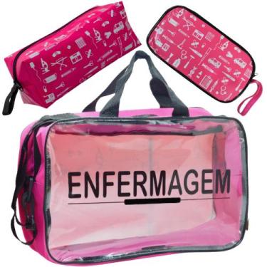 Imagem de Bolsa Enfermagem Estágio Top Luxo Personalizada Nylon Cores - Love Sau