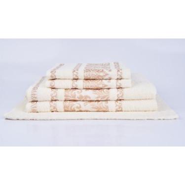 Imagem de Jogo Toalha de Banho Gigante 5 Pçs Ibiza Cavhome, Pérola