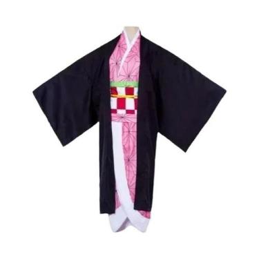 Imagem de Fantasia De Cosplay Kamado Nezuko Do Anime Kimetsu No Yaiba, Kimono, P