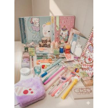Imagem de Caixa de presente Papelaria Fofa e Criativa kit com 30 itens Premium M