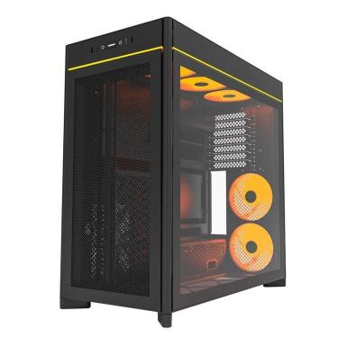 Imagem de Gabinete Gamer Montech HS01 Pro, Mid-Tower, Vidro Temperado, Preto - HS01PROBK-Unissex