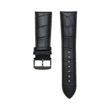 Imagem de Pulseira De Relógio Masculina Em Couro Genuíno 22mm-28mm Com Fecho De 