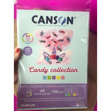 Imagem de Bloco colorido candy canson 120g 15fls collection