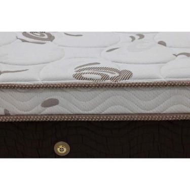 Imagem de Cama Box Baú Casal: Colchão Molas Ensacadas Ortobom Superpocket Sleep King + Base Brown(138X188)