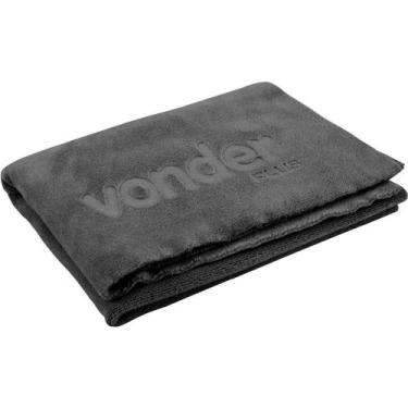 Imagem de Toalha de Microfibra, 40 cm x 60 cm, 400 G/m² (gsm), Preta, Vonder Plu