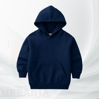 Imagem de Moletom Infantil Moleton Canguru com Capuz Unissex Agasalho Blusa de Frio Blusão com Bolso-Unissex