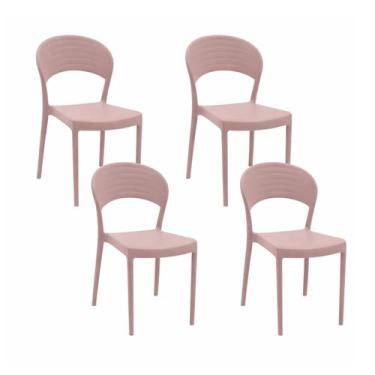 Imagem de Kit com 4 Cadeiras Tramontina Sissi Camurça em Polipropileno