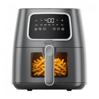 Imagem de Fritadeira Elétrica Air Fryer Kitchen Elite Cinza 5,2L Digital 7 em 1 1500W 110V