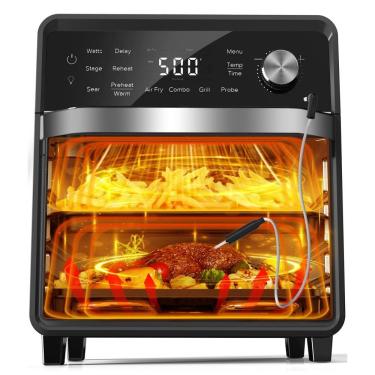 Imagem de Forno Elétrico Air Fryer Grill 15,5L Nuwave Inox Pro-Smart Convecção 3 Potências Sonda Digital 110V