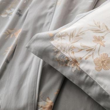 Imagem de Jogo De Cama Casal Altenburg Cetim 300 Fios Flor De Lírio