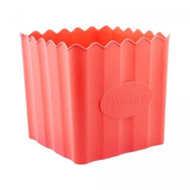 Imagem de Balde pipoca 5447 bambu/pp vermelho 16cm lyor design, UNICA