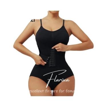 Imagem de Body Modelador Feminino Sem Costura Flarixa Com Alças, Redutor De Cint