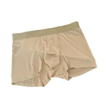 Imagem de Cuecas Boxer Masculinas Ultrafinas De Seda Gelada Respirável Com Secag