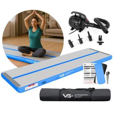 Imagem de Tapete Colchão Ginástica Inflável 7 Metros com Bomba Elétrica Vg Plus 