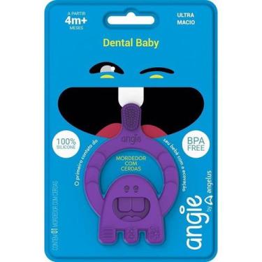Imagem de Dental BABY Mordedor com Cerdas Escova Massagem Angie, Roxo