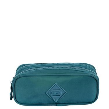 Imagem de Estojo 2 Compartimentos Crinkle Verde - Petróleo - Sestini, Azul