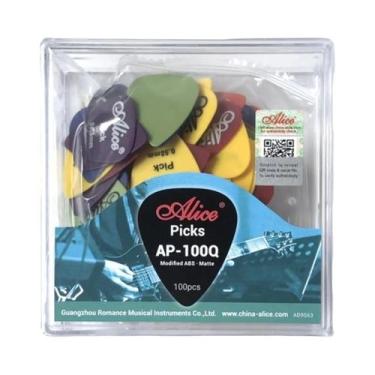 Imagem de Palhetas De Guitarra Alice Antiderrapantes Foscas Em ABS, Caixa Com 24