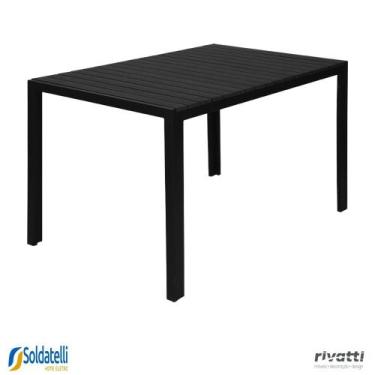 Imagem de Mesa Grumari Outdoor Alumínio Preta Rivatti