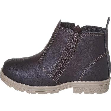 Imagem de Bota Coturno Infantil Menino Confortável Calce Fácil - REDMAX, Café, 3