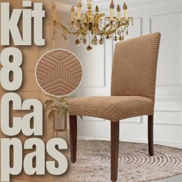 Imagem de Escocesa - Kit 8 Capas de Cadeira Linha Gold - Caramelo - OK Darling