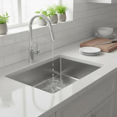 Imagem de Cuba Quadrada Inox 304 Cozinha Pia Embutir Sobrepor Gourmet 55x45 Prem