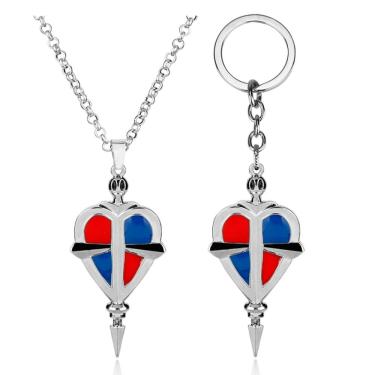 Imagem de Pingente de chaveiro azul, emblema de exorcista, anime, colecionável