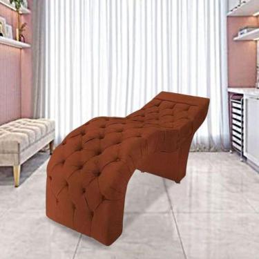 Imagem de Maca Estofada Estética Cílios Salão Spa Veludo Olivia Cor:terracota - 