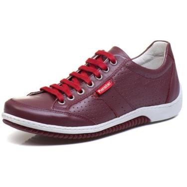 Imagem de Sapatênis Casual Conforto Couro Vermelho - RT3016NBKBDO Cor:VermelhoGê