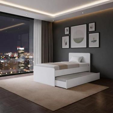 Imagem de Cama Solteiro Multifuncional Com Bicama Auxiliar Oculta Estrutura Refo