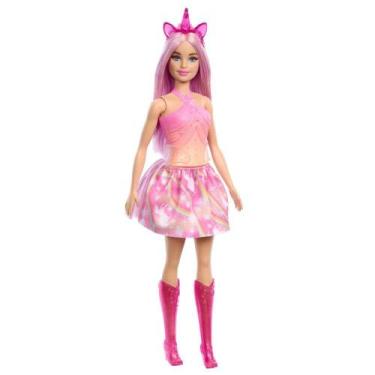 Imagem de Barbie Fantasia Saias de Unicórnio de Sonho Rosa - Mattel