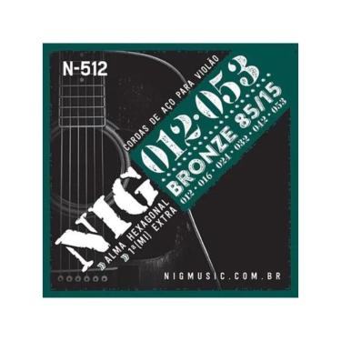 Imagem de Encordoamento Para Violão Aço .012 N512 Nig