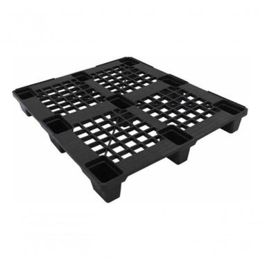 Imagem de Palete Plástico Empilhável 1000x1200mm para Armazenamento e Transporte Alta Durabilidade Preto Higipack