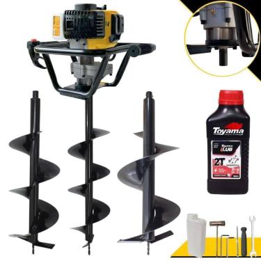 Imagem de Perfurador de Solo PSL517 à Gasolina 51,7CC 1,8HP com Brocas 80X20CM e 80X25CM Lynus