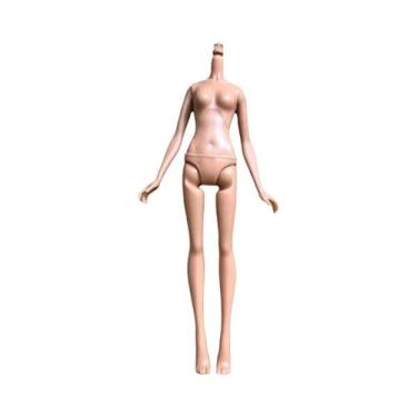 Imagem de Cabeça De Boneca 1/6 Bege Marrom Branco Com Óculos E Cílios Compatível