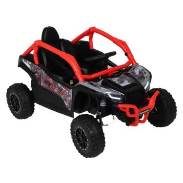 Imagem de Carro Elétrico Infantil UTV 4x4 Kawasaki KRX 1000 24V Vermelho Bel Off